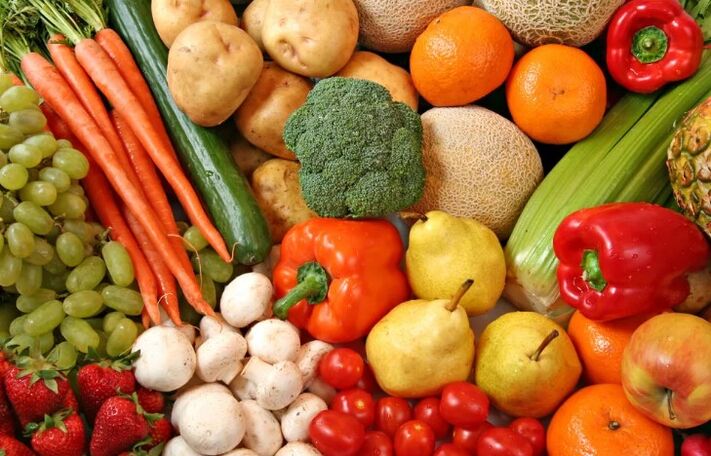 Vegetables and fruit