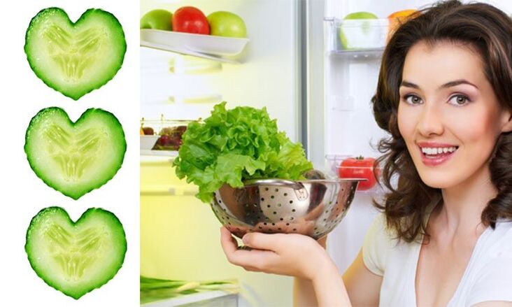 a girl with products used to prepare a cosmetic product for rejuvenating the skin of the face